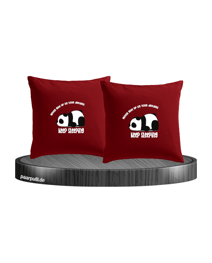Never give up on your Dreams Keep sleeping Kissenbezüge für Paare Set