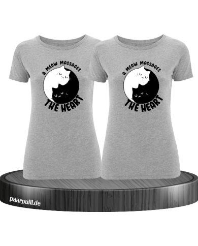 A Meow Massages The Heart - Best Friends T-Shirt Set A Meow Massages The Heart - Best Friends T-Shirt Set