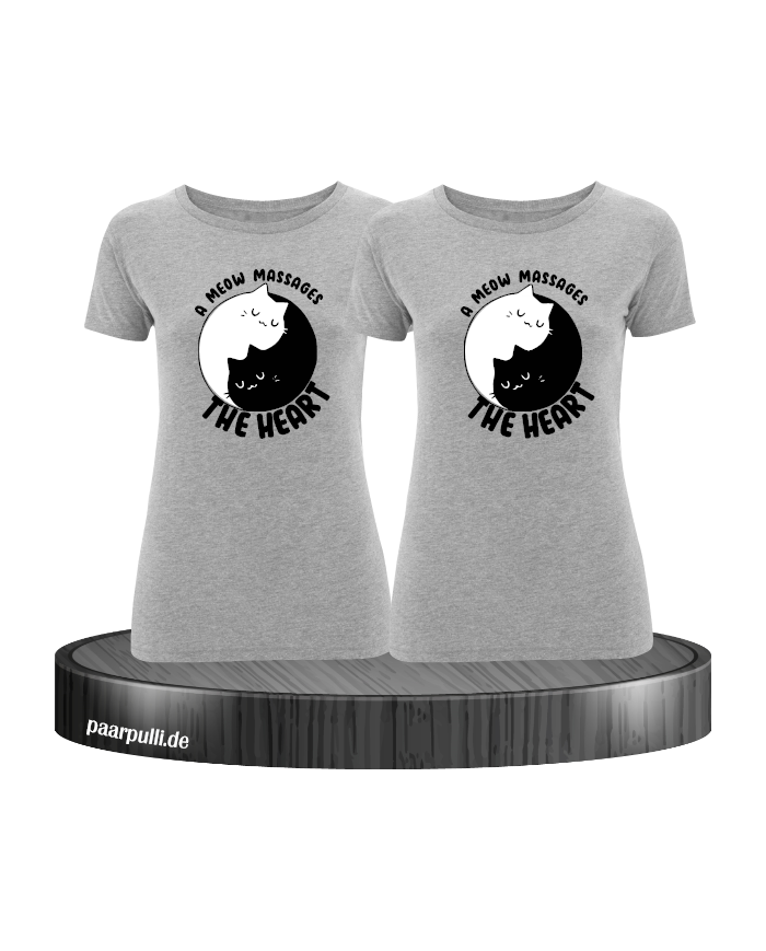 A Meow Massages The Heart - Best Friends T-Shirt Set