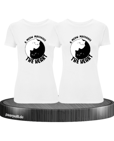 A Meow Massages The Heart - Best Friends T-Shirt Set A Meow Massages The Heart - Best Friends T-Shirt Set