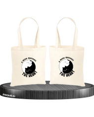 A Meow Massages The Heart Jutebeutel Set