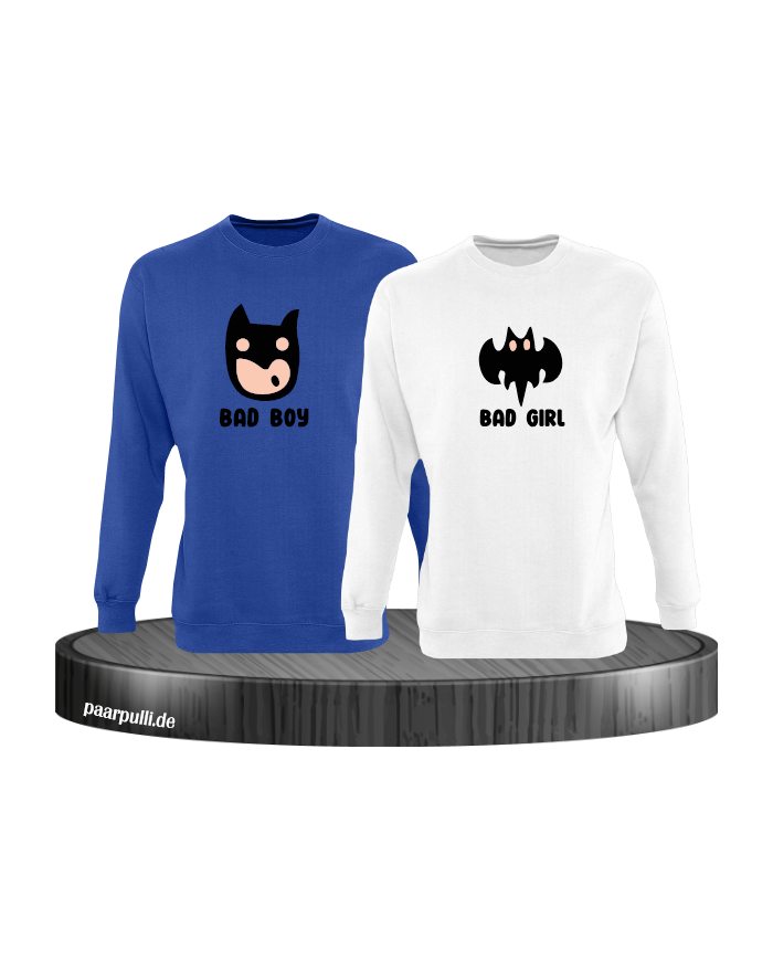 Bad Boy Bad Girl Sweatshirt blau weiß