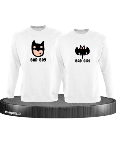 Bad Boy Bad Girl Sweatshirt weiß Bad Boy Bad Girl Sweatshirt weiß