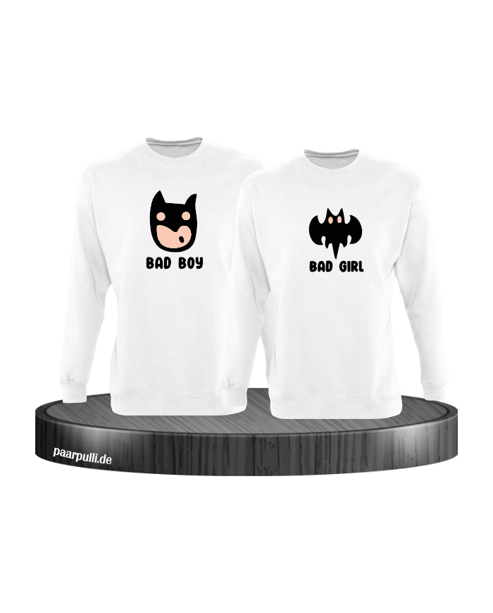 Bad Boy Bad Girl Sweatshirt weiß