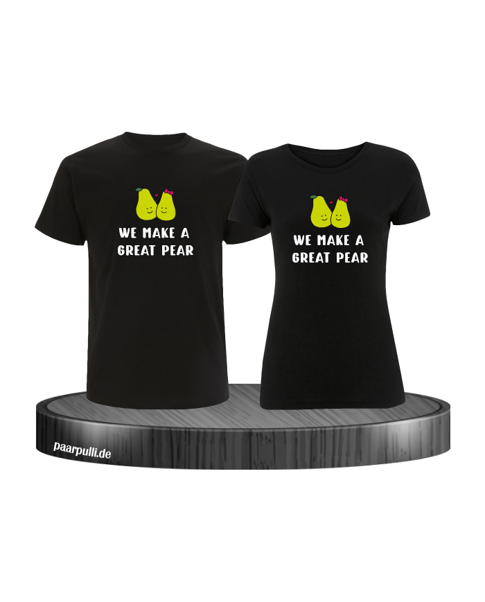 We make a great Pear Pärchen T-Shirt schwarz