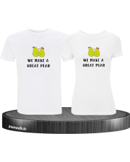 We make a great Pear Pärchen T-Shirt weiß