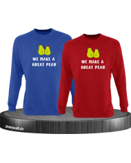 We make a great Pear Sweatshirt blau rot