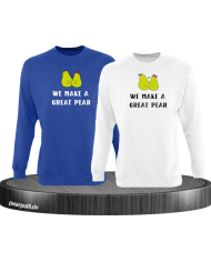 We make a great Pear Sweatshirt blau weiß