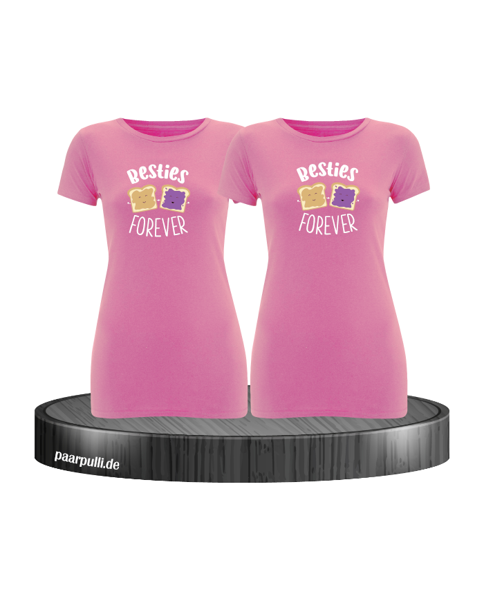 Besties Forever T-Shirt Set rosa