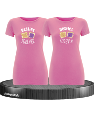 Besties Forever T-Shirt Set rosa