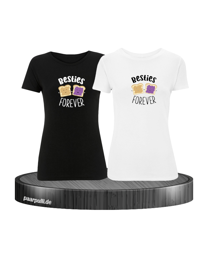 Besties Forever T-Shirt Set schwarz weiß