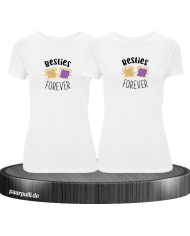 Besties Forever T-Shirt Set weiß