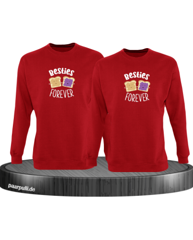 Besties Forever  Sweatshirt rot Besties Forever  Sweatshirt rot