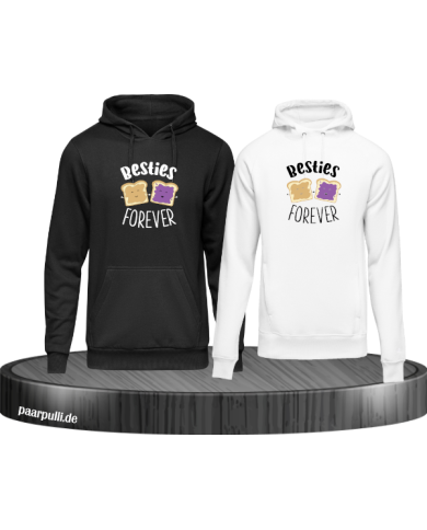 Besties Foerver - Hoodie für Beste Freunde schwarz weiß Besties Foerver - Hoodie für Beste Freunde schwarz weiß