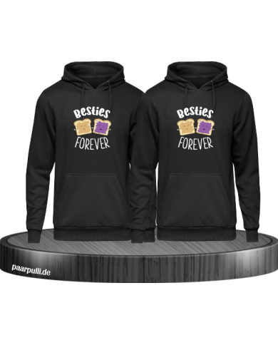 Besties Foerver - Hoodie für Beste Freunde schwarz Besties Foerver - Hoodie für Beste Freunde schwarz