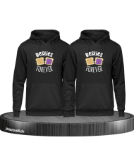 Besties Foerver - Hoodie für Beste Freunde schwarz