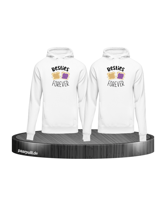 Besties Foerver - Hoodie für Beste Freunde weiß