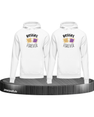 Besties Foerver - Hoodie für Beste Freunde weiß