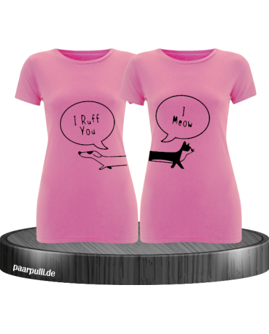 I Ruff for You I Meow - T-Shirt Set rosa I Ruff for You I Meow - T-Shirt Set rosa