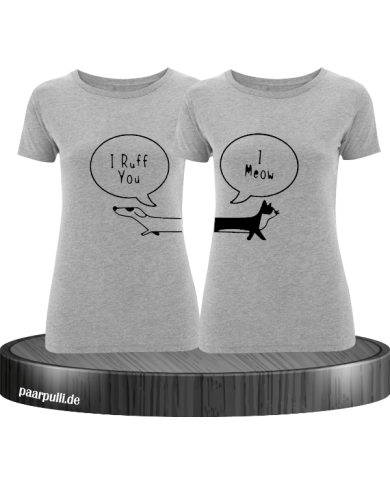 I Ruff for You I Meow - T-Shirt Set grau I Ruff for You I Meow - T-Shirt Set grau
