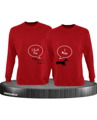 I Ruff for You I Meow Sweatshirt rot