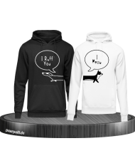 I Ruff for You I Meow - Hoodie für Beste Freunde