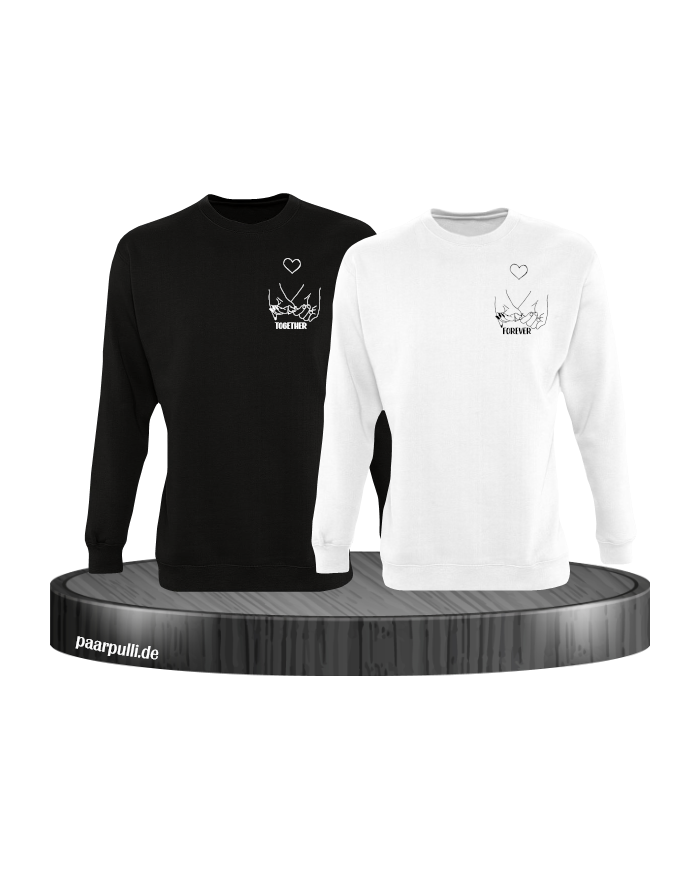Together Forever Sweatshirt schwarz weiß