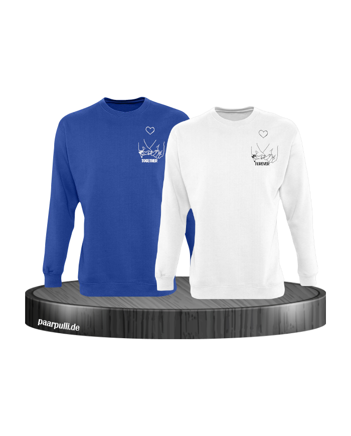 Together Forever Sweatshirt blau weiß