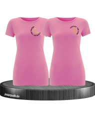 Live By The Sun Love By The Moon - Best Friends T-Shirt Set rosa