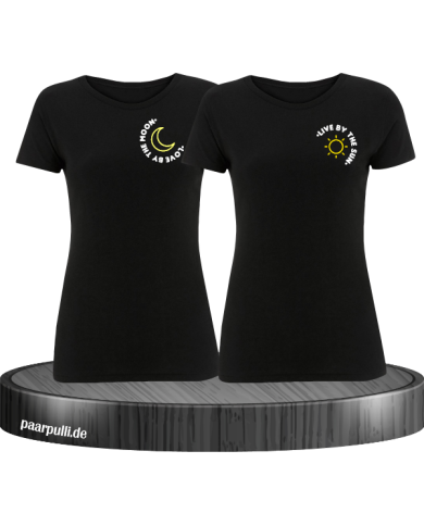 Live By The Sun Love By The Moon - Best Friends T-Shirt Set schwarz Live By The Sun Love By The Moon - Best Friends T-Shirt Set schwarz