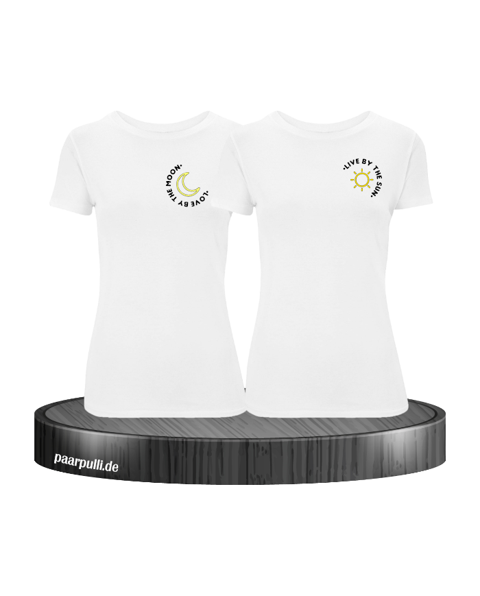 Live By The Sun Love By The Moon - Best Friends T-Shirt Set weiß