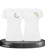 Live By The Sun Love By The Moon - Best Friends T-Shirt Set weiß