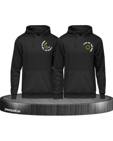 Live By The Sun Love By The Moon Hoodie schwarz Live By The Sun Love By The Moon Hoodie schwarz