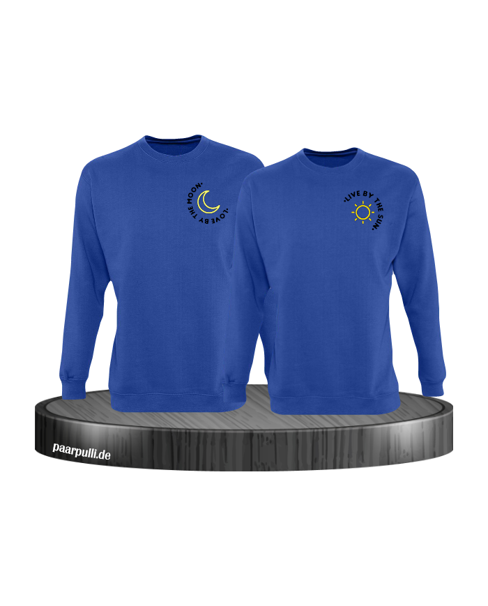 Live By The Sun Love By The Moon Sweatshirt blau