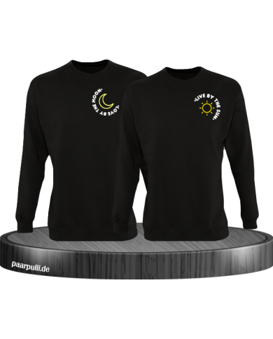 Live By The Sun Love By The Moon Sweatshirt schwarz Live By The Sun Love By The Moon Sweatshirt schwarz