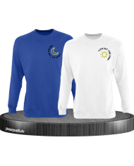 Live By The Sun Love By The Moon Sweatshirt blau weiß