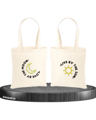 Live By The Sun Love By The Moon Jutebeutel Set