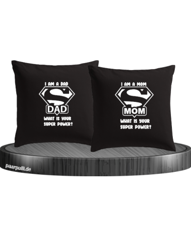 Super Dad und Super Mom Kissenbezüge Set Super Dad und Super Mom Kissenbezüge Set