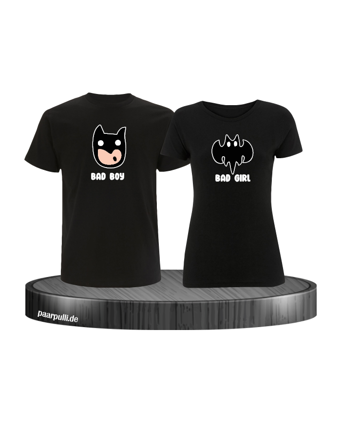 Bad Boy Bad Girl Pärchen T-Shirt schwarz