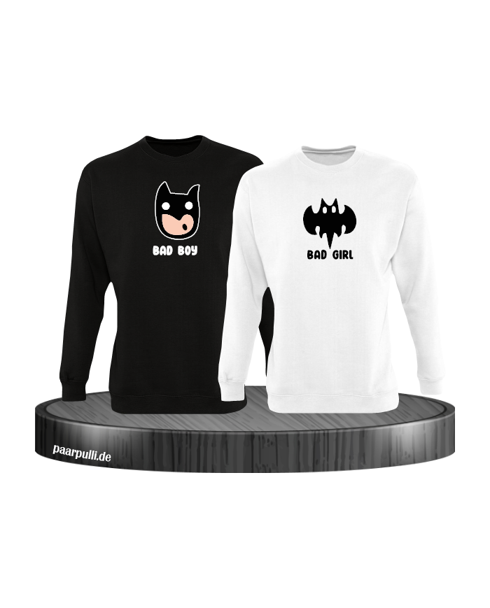 Bad Boy Bad Girl Sweatshirt schwarz weiß