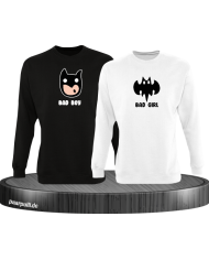 Bad Boy Bad Girl Sweatshirt schwarz weiß