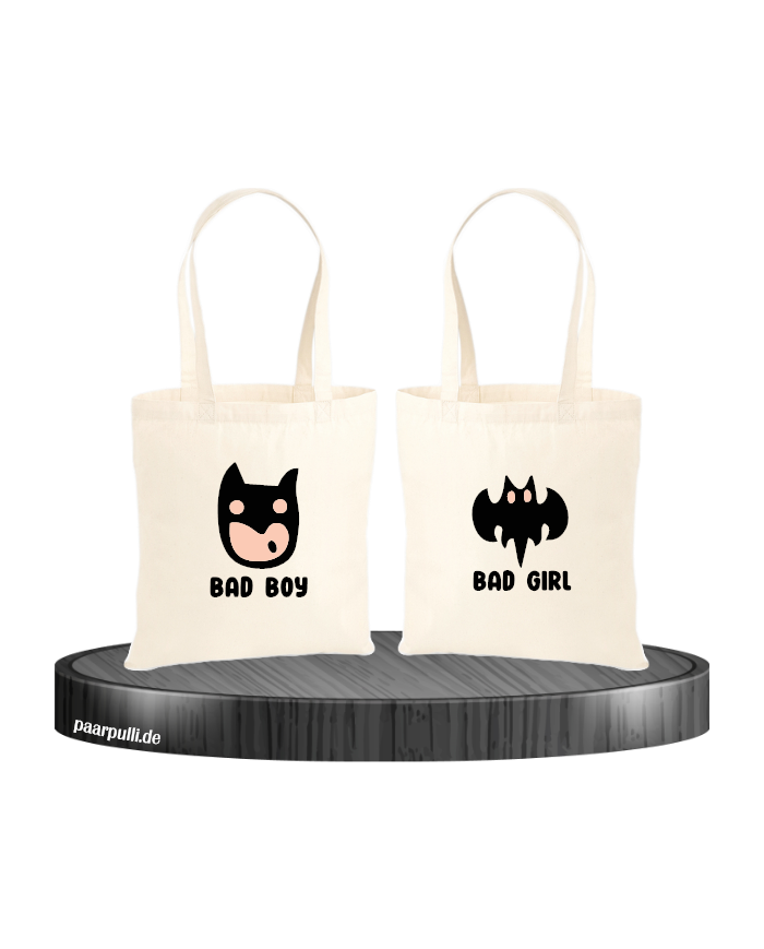 Bad Boy Bad Girl Jutebeutel Set