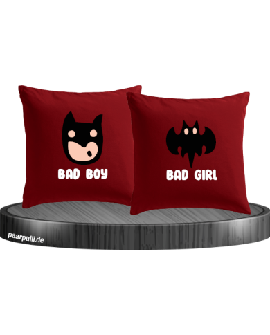 Bad Boy Bad Girl Kissenbezüge für Paare Set Bad Boy Bad Girl Kissenbezüge für Paare Set