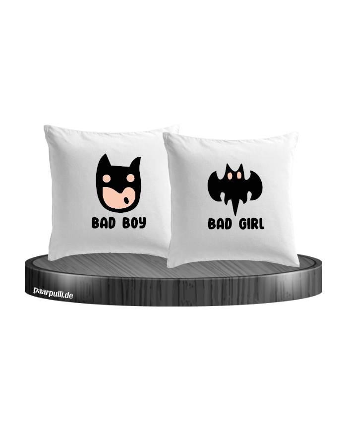Bad Boy Bad Girl Kissenbezüge für Paare Set