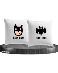 Bad Boy Bad Girl Kissenbezüge für Paare Set