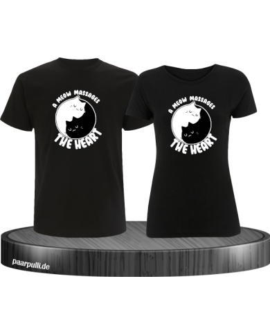 A Meow Massages The Heart - Best Friends T-Shirt Set A Meow Massages The Heart - Best Friends T-Shirt Set
