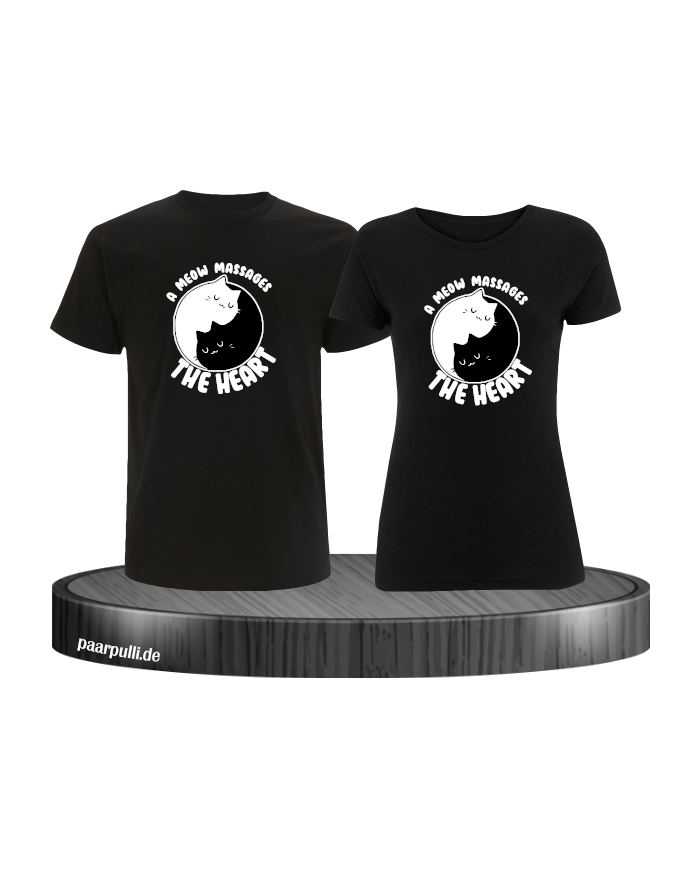 A Meow Massages The Heart - Best Friends T-Shirt Set