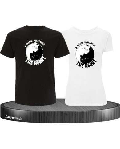A Meow Massages The Heart - Best Friends T-Shirt Set A Meow Massages The Heart - Best Friends T-Shirt Set