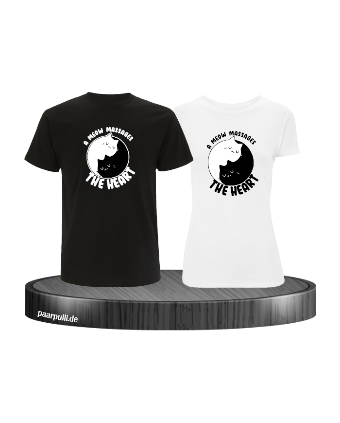 A Meow Massages The Heart - Best Friends T-Shirt Set