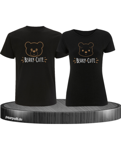 Beary Cute Pärchen T-Shirt schwarz Beary Cute Pärchen T-Shirt schwarz